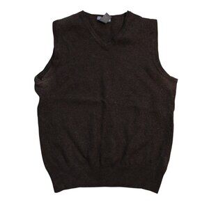 H&M Women’s Brown Merino Wool Sweater Vest Size Small 100% Wool Knit